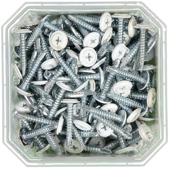 Montageskruv med borrspets ph2 Vitlackerad 4,2x25
