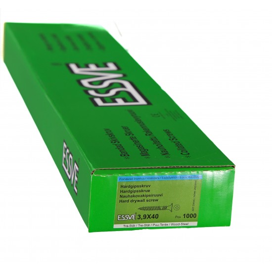 Hårdgipsskruv bandad för Trä/stålre ph2 fos 3,9x40 1000