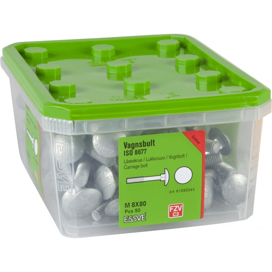 Vagnsbult 4.6u iso 8677 fzv M8x80