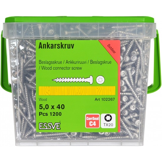 Ankarskruv fibercut corrseal Tx20 5,0x40