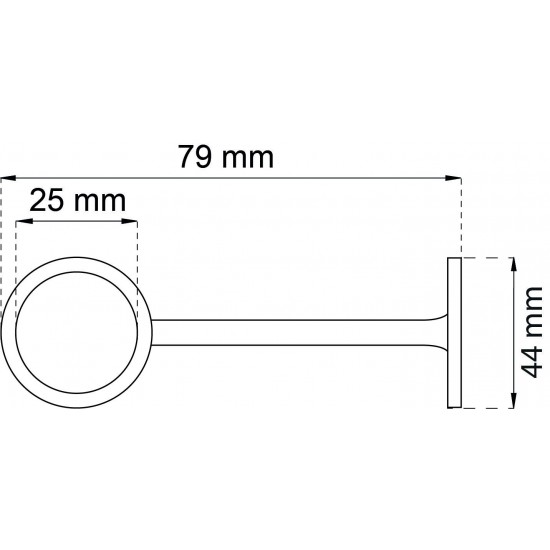 Rörhållare 759ö-25 krom d25mm
