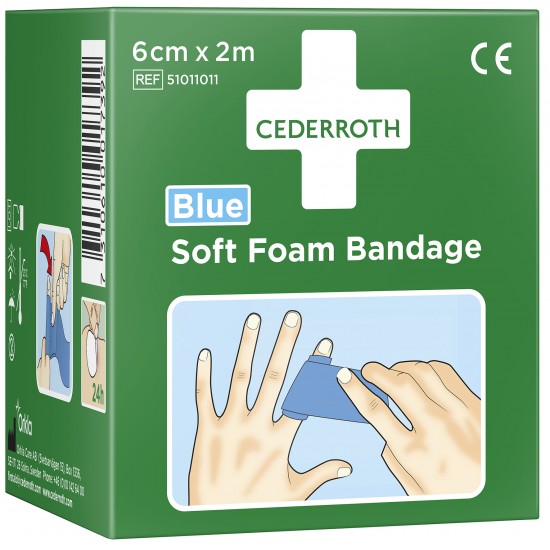Förband soft cederroth blå 6cmx2m