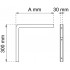 Konsol u-profil 6013 vit 300x400mm