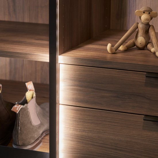 Slimlight svart m/2 sidor LED 12 W H:2080