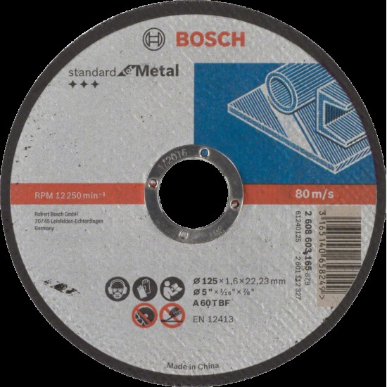 Kapskiva metall 125x1,6mm std