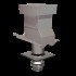 Ventilationshuv 2-kupig 1-kant Silver 160/125