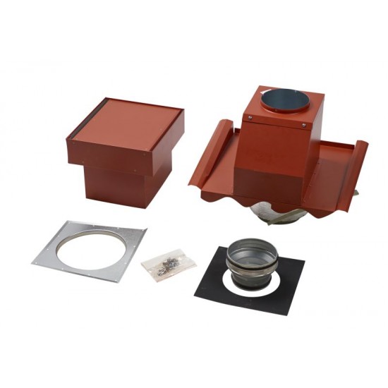 Frånluftshuv vittinge t11 Tegelröd d125/160mm