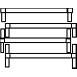 Tvärstag elfa grundsats Vit 450mm