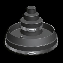 Gummistos med underbeslag Klämma