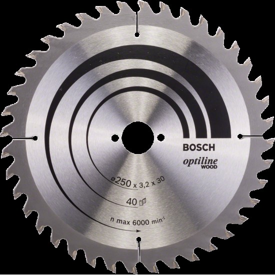 Cirkelsågklinga optiline 250x30mm t40