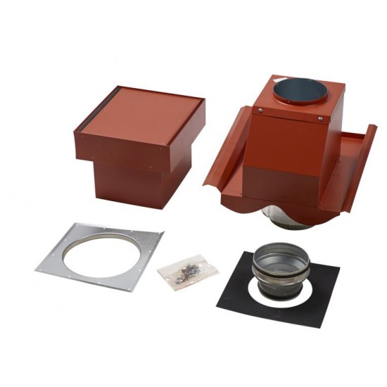 Frånluftshuv vittinge e13 Tegelröd d125/160mm