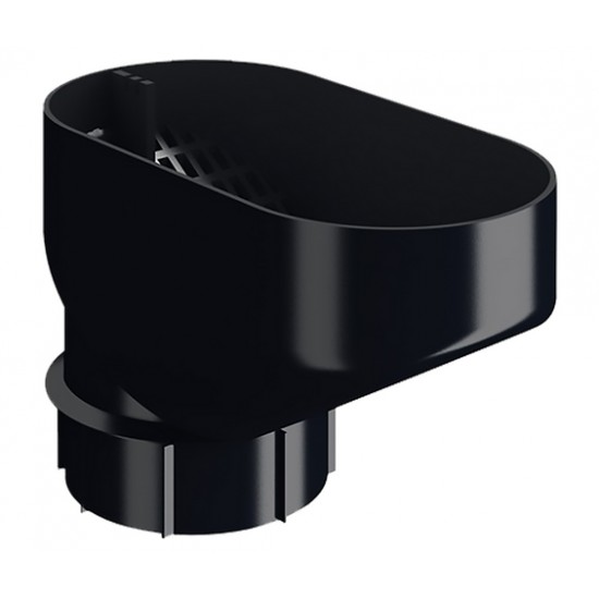 Renstratt rt till stuprör Plast svart 015 =100mm