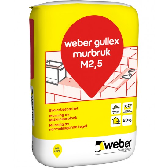 Murbruk gullex b m2,5 20kg