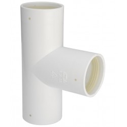 T-rör 40mm vit pp med Gummitätning sb