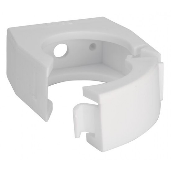 Rörklamma vit 40mm låsbart Överfall sb