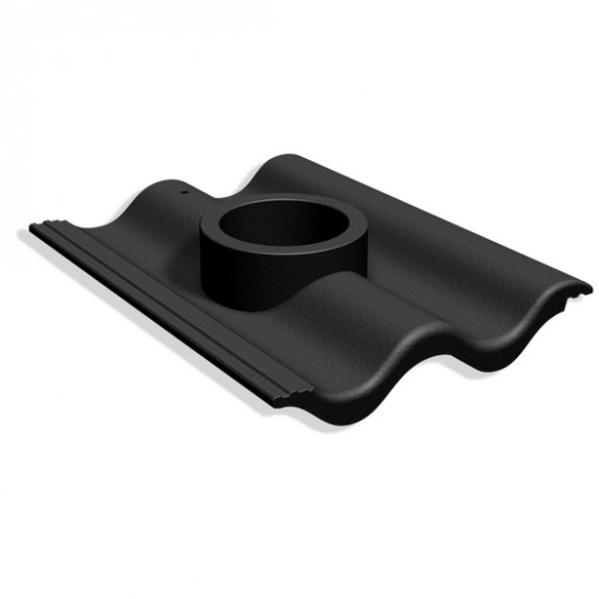 Betongdel avloppsluftare svart