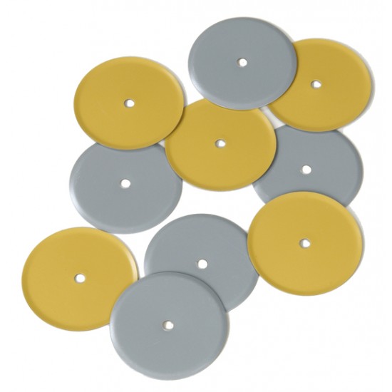 Plåtbricka h 4,7 1 sida Gul 500st