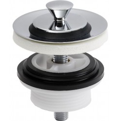 Vippluggventil r32 krom Med bräddavlopp sb