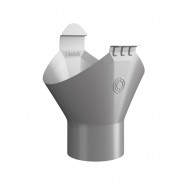 Omvikningskupa omv halvrund Silvermetallic 045 125/87mm Omvikningskupa omv halvrund Silvermetallic 045 125/87mm