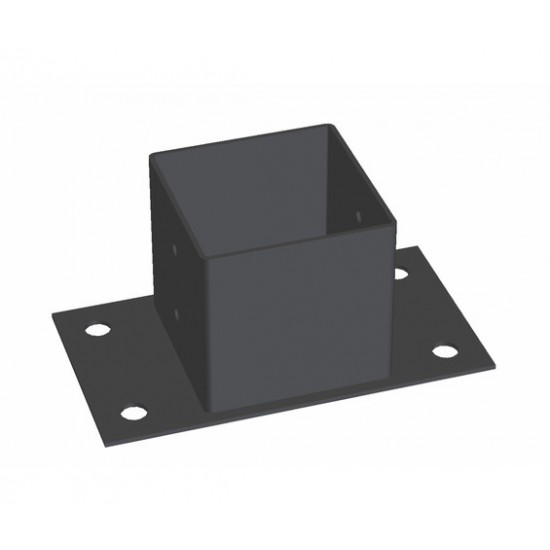 Stolpsko svart 71x71x150mm