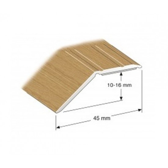 Nivålist nr179 självhäftande Ek 10-16mm 100cm