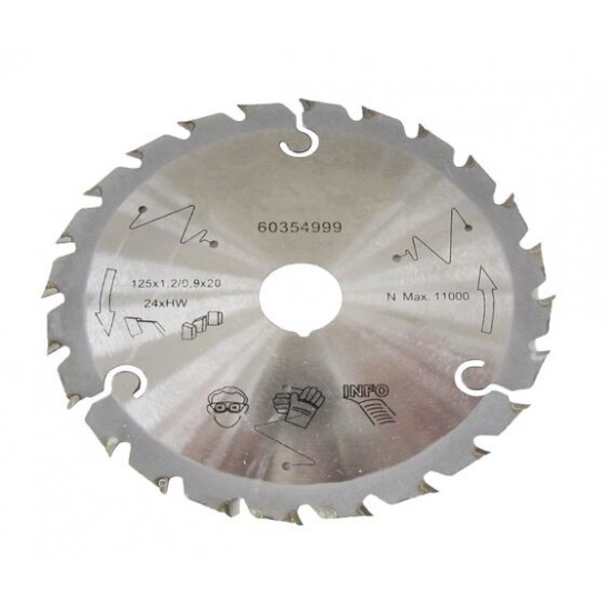 Sågklinga 125x1,2 20mm hål 24t C18dbl