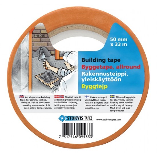 Byggtejp orange 50mmx33m