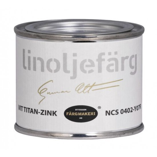 Linoljefärg vit titan-zink 0,1l