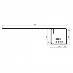 Kantbalksbygel kb20 b500bt 800x200x200x200