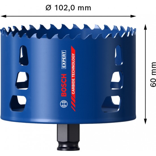 Hålsåg powerchange carbide 102mm