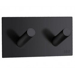 Dubbelkrok självhäftande Kantig svart rostfritt stål