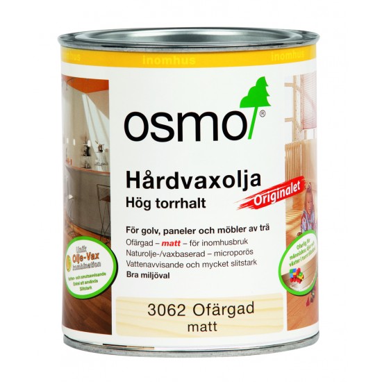 Hårdvaxolja 3062 osmo Originalet matt 0,75l