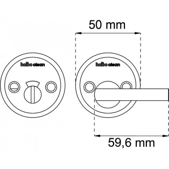 Wc-beslag a265 hcp clean Polerad