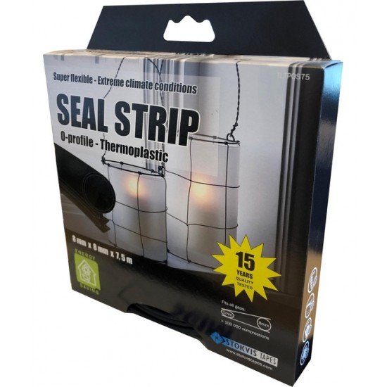 Tätlist omega thermoplastic Svart 8x8mm