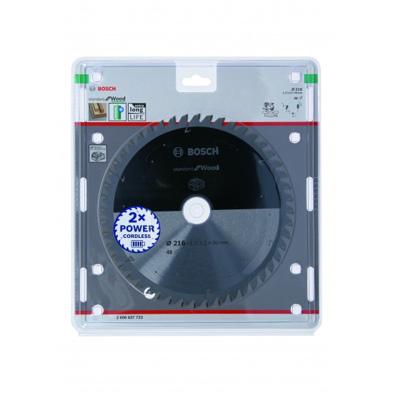 Cirkelsågklinga accu st trä b 216x30mm 48t