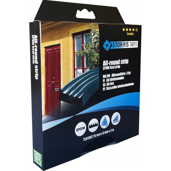 All-list svart 15x8mm