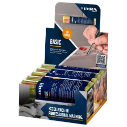 Reservstift dry basic lyra Röd/gul/grafit 12st