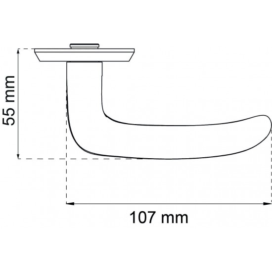 Dörrhandtag a696 clean polerad