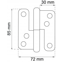Lyftgångjärn 1222 hö efz 85mm