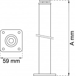 Bordsben 511 m nickel 30x150mm