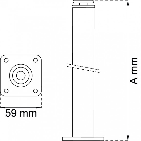 Bordsben 511 m nickel 30x200mm