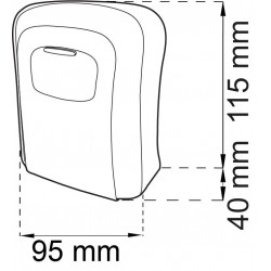 Nyckelskåp 103 svart/alu 115x95mm
