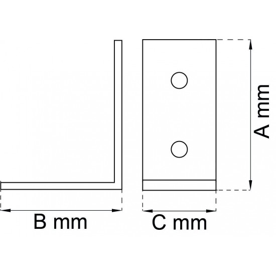 Vinkeljärn 6101 efz 38x38mm