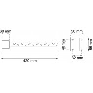 Balkonghängare 740 efz 420mm Sb