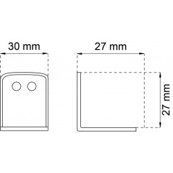 Möbelvinkel 502 efz 27x30mm