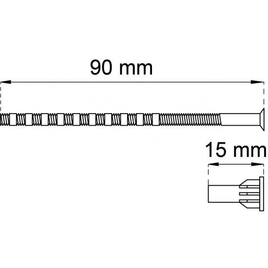 Skruv m nippel 4-90-8 nickel M5x90mm