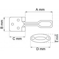 Trådhasp 5302 efz 67mm