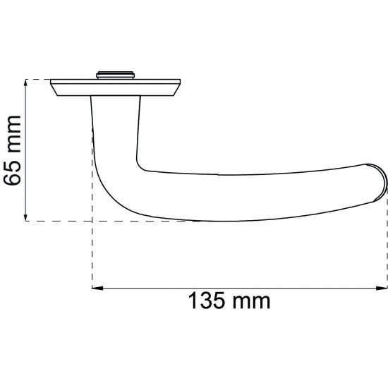 Dörrhandtag porto svart alu Med returfjäder sb