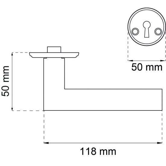 Dörrhandtag miami b alu med Nyckelskylt sb