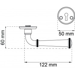 Dörrhandtag bergamo kombi P mäss sb